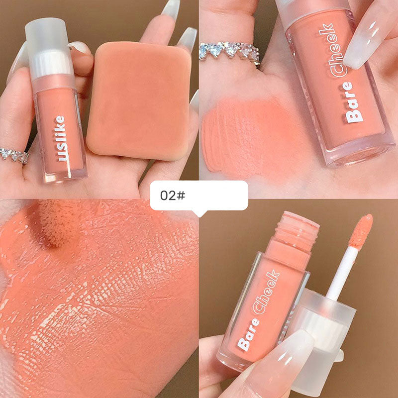 Matte Milk Tea Warm Color Blush Eyeshadow Waterproof Long-lasting Make-Up Liquid Eye Face Pink Blusher Cream Cosmetics Tools