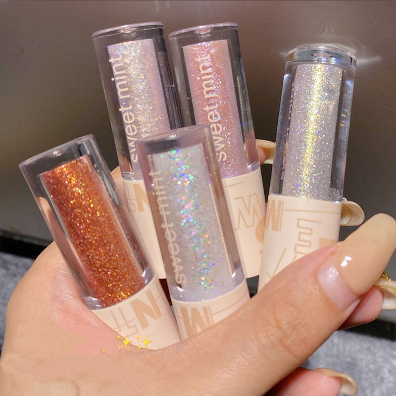 Liquid Eyeshadow Easy To Wear Pearlescent Liquid Eyeliner Glitter Lying Highlight Eye Shadow Long-lasting Glitter Eye Makeup