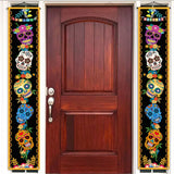 Halloween Skull Ghost Bride Groom Couplet Porch Door Banner Happy Halloween Trick Or Treat Hanging Sign Ornaments Decorations