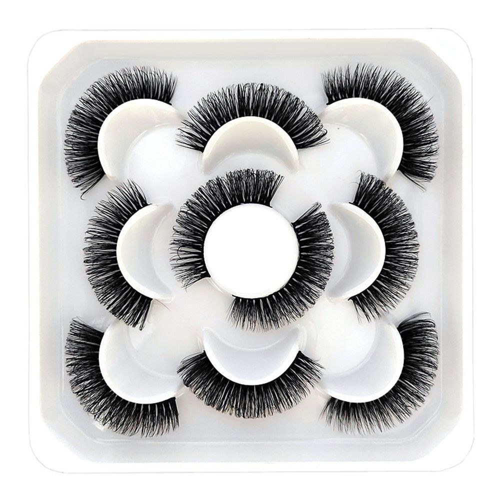 5Pairs 3D Mink False Eyelashes D Curl Fluffy Short Lashes Eyelash Extension Mix Style Handmade Cruelty-free