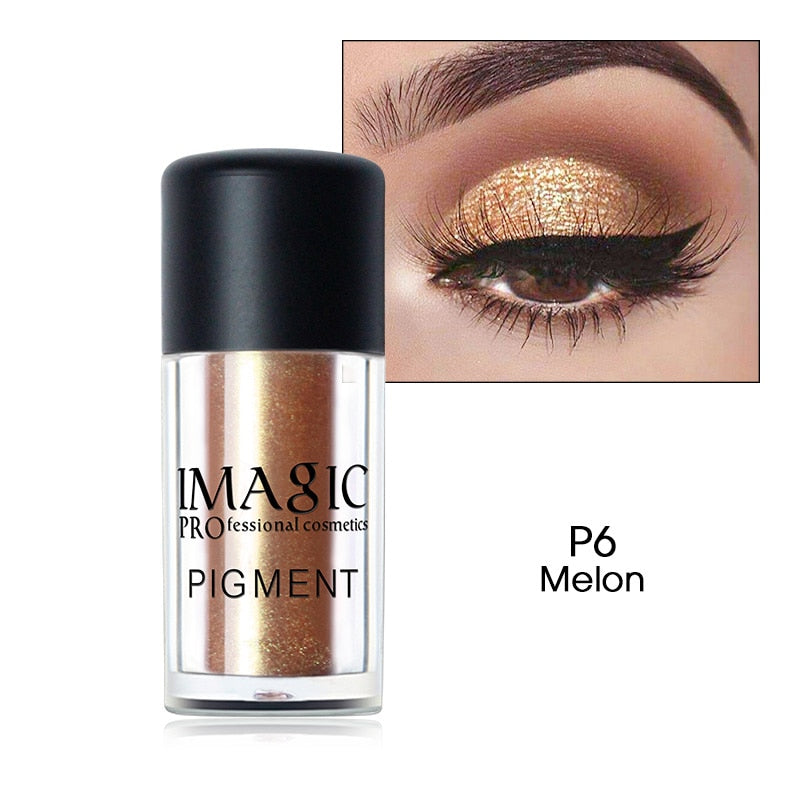 IMAGIC Glitter Eyeshadow Shimmer Shine Powder Eyes Makeup Highlight Shining Shimmer Diamond Brighten Professional Beauty Cosmeti