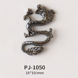 10pc Retro Noble Chinese Dragon Nail Charms Eastern Legend Imperial Vintage Metal Decoration Deity Loong 3D Fingernails Ornament