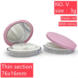 10types Portable Plastic Powder Box Handheld  Empty Loose Powder Pot With Sieve Cosmetic Travel  Makeup Jar sifter Container