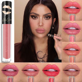 Nude Lipstick Crystal Diamond Fine Glitter Matte Lip Glaze Bling Velvet Liquid Lipstick Lip Gloss Sexy Lip Make Up Beauty