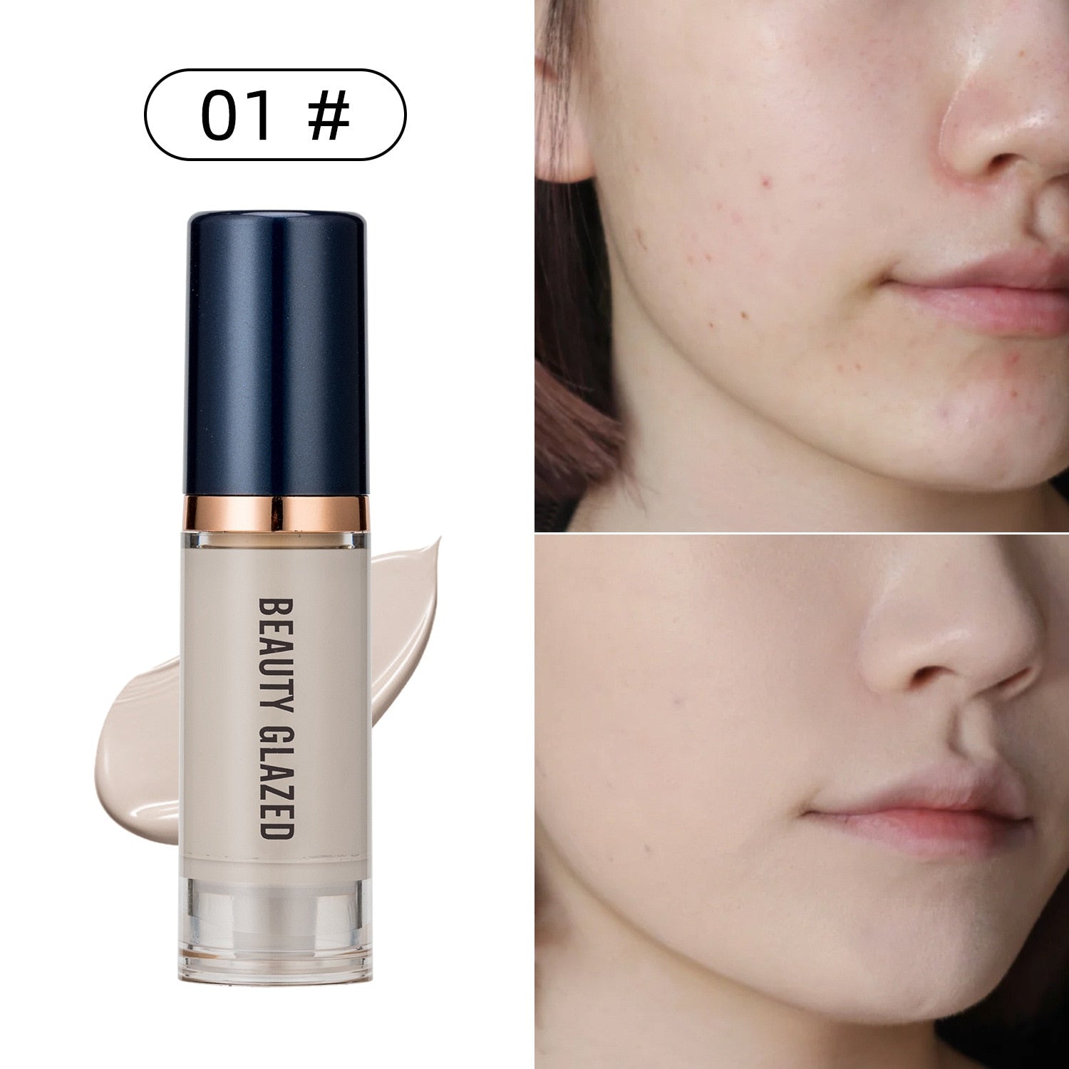 6ml Matte Face Foundation Lasting Moisturizing Whitening CoverUp Acne Marks Oil Control Concealer Facial Contour Makeup Cosmetic