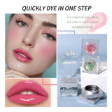 Shining Magic Lip Cheek Glassy Dual-use Balm Long-lasting Natural Blusher Lipstick Color Change Pink Soft Lip Gloss Blush Makeup