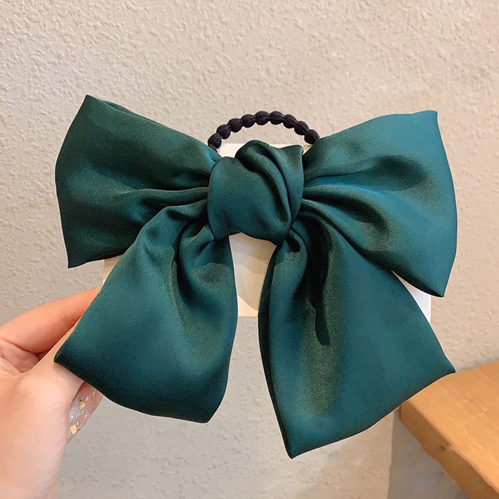 Korean Fashion Hair Bow For Women Black Ribbon Bow tie Hairpin Elegant Ladies Hairgrips Headwear Hair Accessories Hair Clips