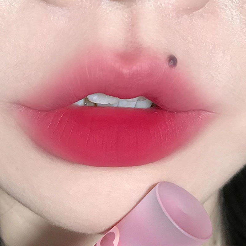 Long-lasting Velvet Lip Glaze Pigment Transparent Ice Cube Matte Lipstick Non-Stick Cup Waterproof Sexy Lip Gloss Wholesale