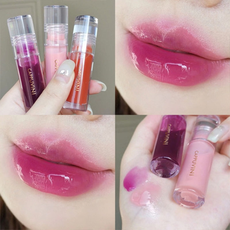 3/1 Pcs Crystal Jelly Lip Gloss Shiny Clear Mirror Moisturizing Glitter Liquid Lipstick Lips Oil Tint Care Makeup Wholesale