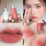 Matte Milk Tea Warm Color Blush Eyeshadow Waterproof Long-lasting Make-Up Liquid Eye Face Pink Blusher Cream Cosmetics Tools