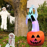 OurWarm Halloween Inflatable Pumpkin Ghost 6Ft Horror Scary Prop Decoration Halloween Party Inflatable Toy Haunted House Supplie