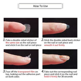 24pcs/set Matte Black Fake Nails Press on with Glue Long Detachable French Tips Stick on Nail Packaging Coffin False Nails Art