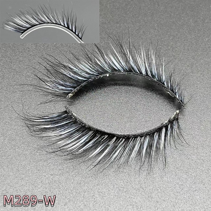 Handmade Mink Eyelashes Soft Curl Winged End Eye Elongated False Lashes Thick Cross Natural Fake Lash New Makeup Tools
