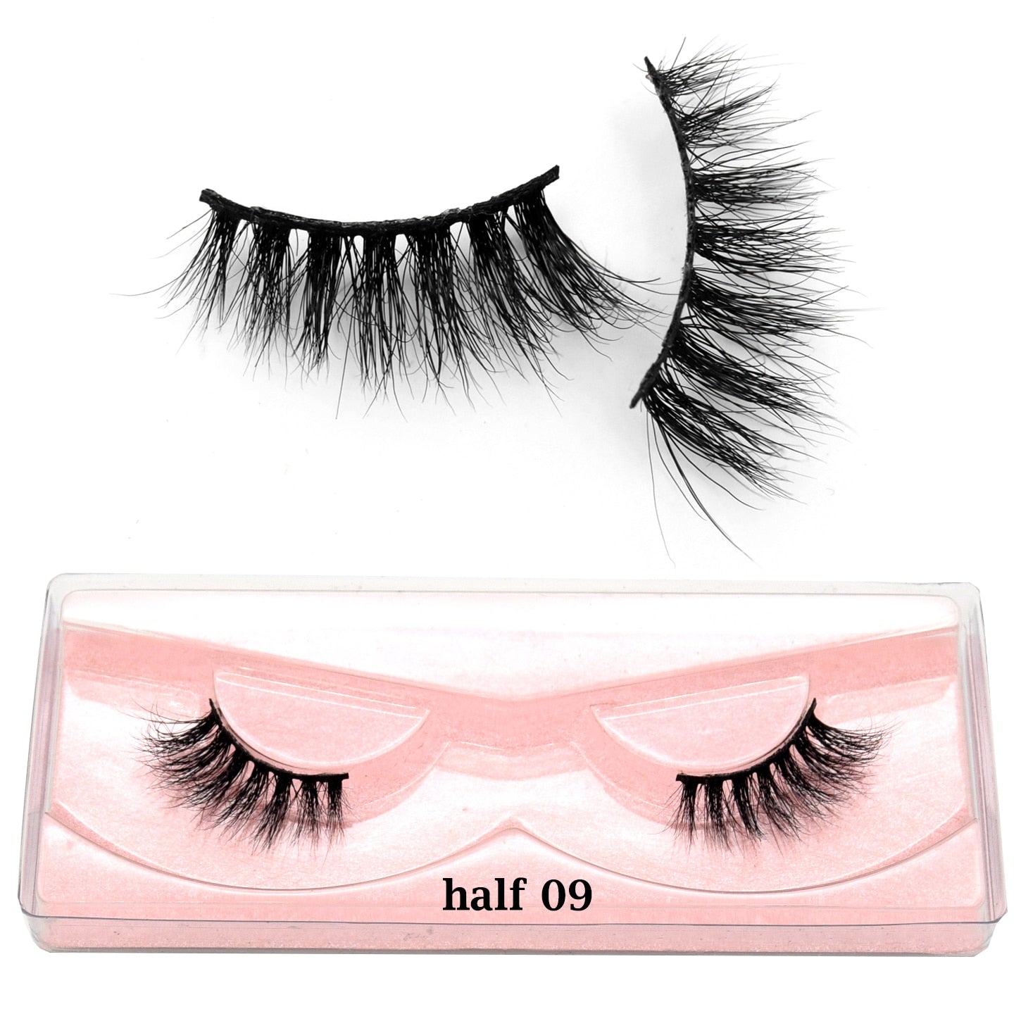 Visofree Half Lashes Natural False Eyelashes Fake Lashes Wispy Long Makeup 3D Mink Lashes Eyelash Extension Mink Eyelashes
