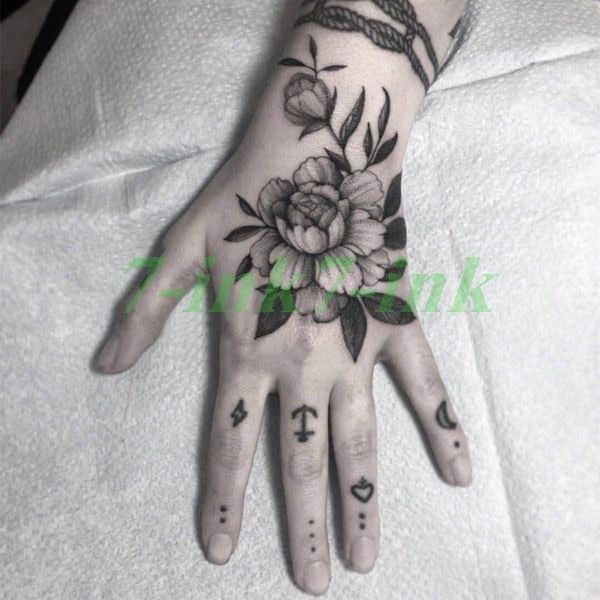 Waterproof Temporary Tattoo Sticker Hand Painted Cool Dark Skull Face Art Water Transfer Fake Tatoo Flash Tatto for Men Women