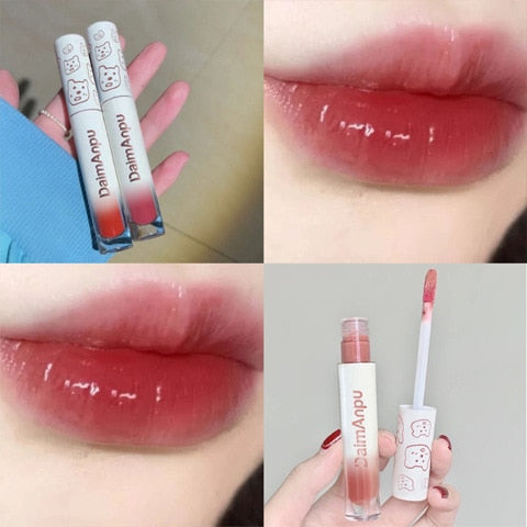 Cute Lipgloss Mirror Lip Glaze Bulk Moisturizer Lip Plumper Cosmetics Reduce Lip Line Nutritious Liquid Lipstick Lips Tint