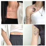 Waterproof Temporary Tattoo Sticker Colorful Stars Moon Love Tattoo Flash Tattoo Arm Female