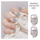 Oklulu 10ml Cat Magnetic Gel Nail Polish Cat Eye Glitter Effect Semi Permanent Soak Off UV Gel Varnish Manicure For Nail Art