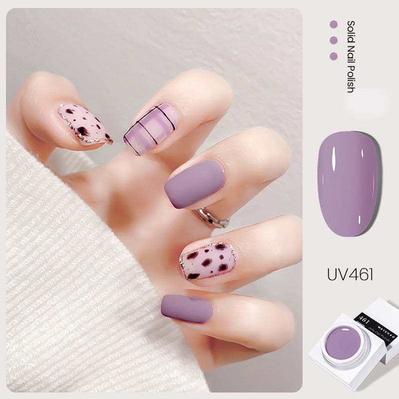 Oklulu 10g Gel Nail Painting Creamy Gel Full Coverage Pure Color Paint Gel Soak Off UV Solid Nail Gel Polish DIY For Nail Art