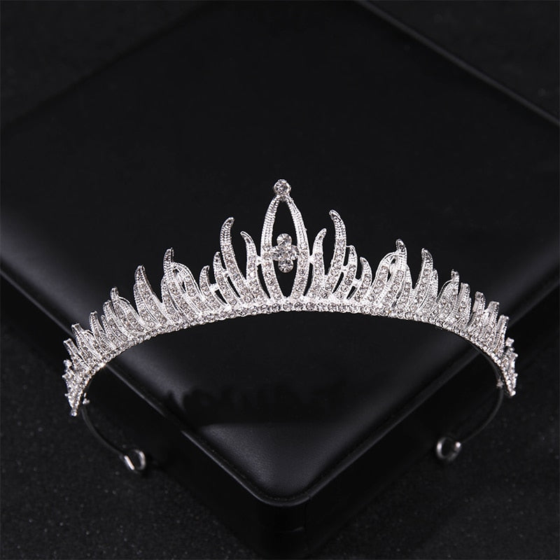 Simulated Pearls Crystal Wedding Tiaras And Crowns For Queen Princess Diadems Gold Silver Color Women Hair Jewelry Hot Sale