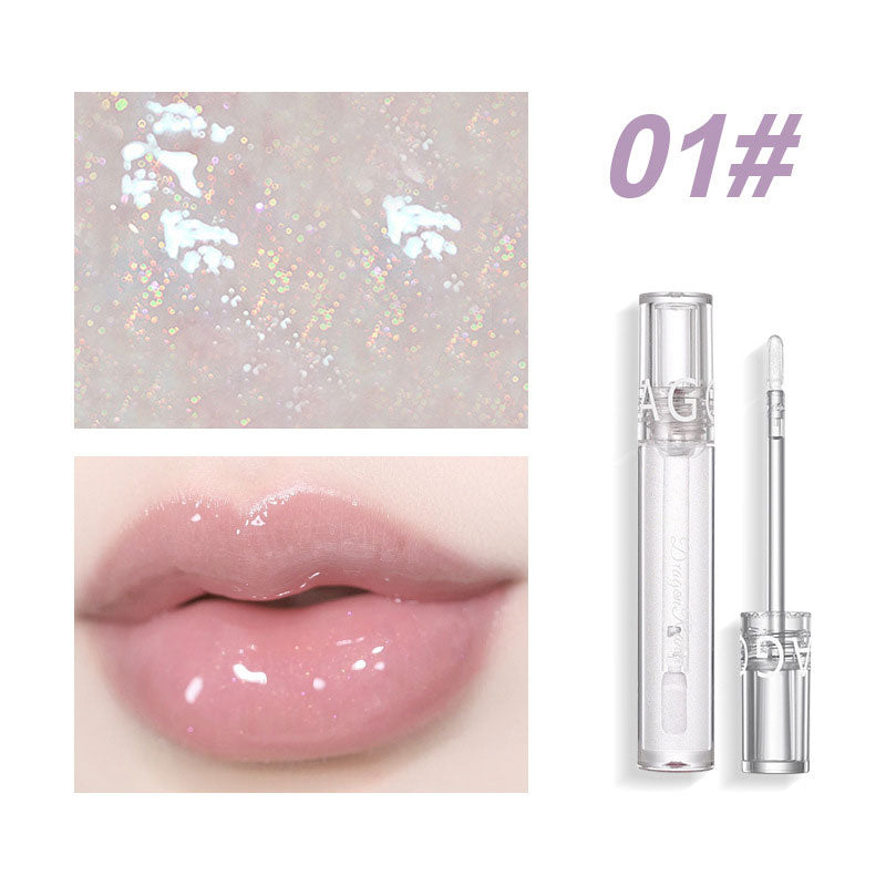 Transparent Crystal Lipgloss Shiny Mirror Moisturizing Lip Balm Glitter Liquid Lipstick Lip Oil Fruit Taste Lip Tint Wholesale