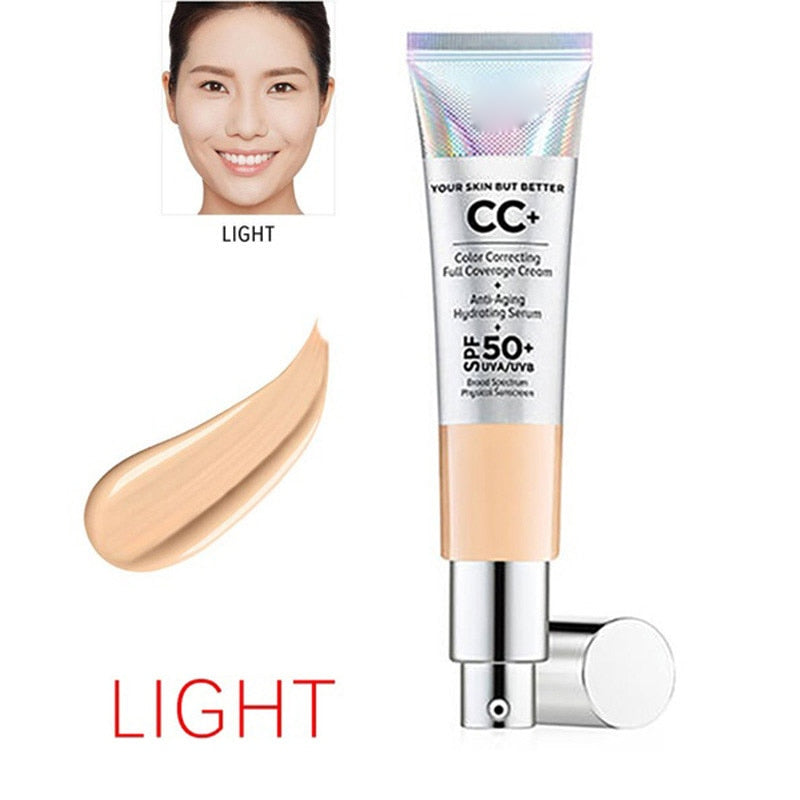 Drop ship Make Up your skin but better CC+ color correcting full coverage cream anti aging hydrating serum