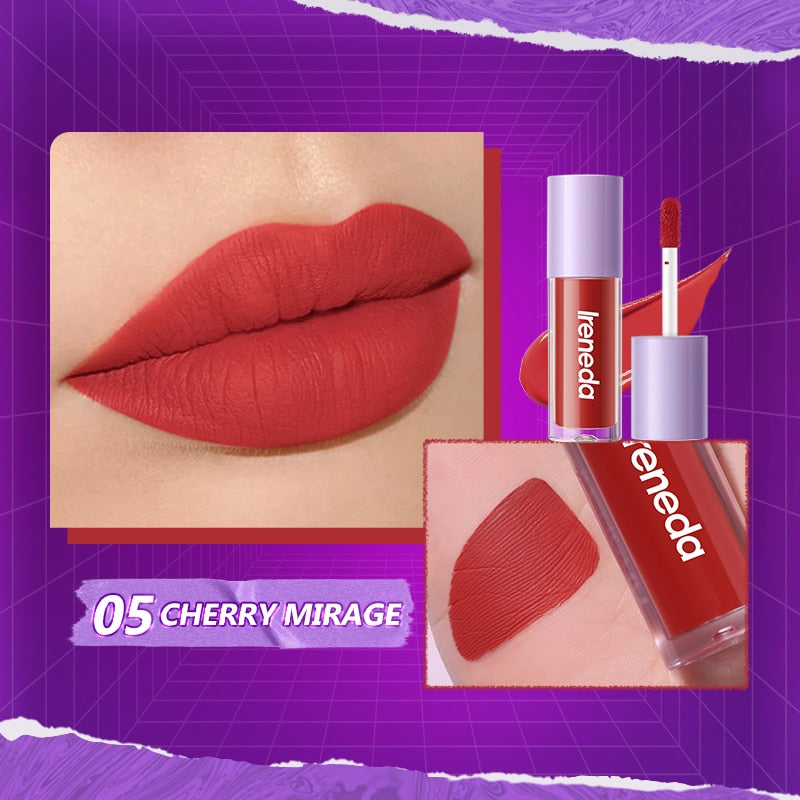 Lip Gloss Waterproof Long Lasting Sexy Velvet Liquid Lipstick Lip Makeup Women Beauty Red Nonstick Cup Cosmetic