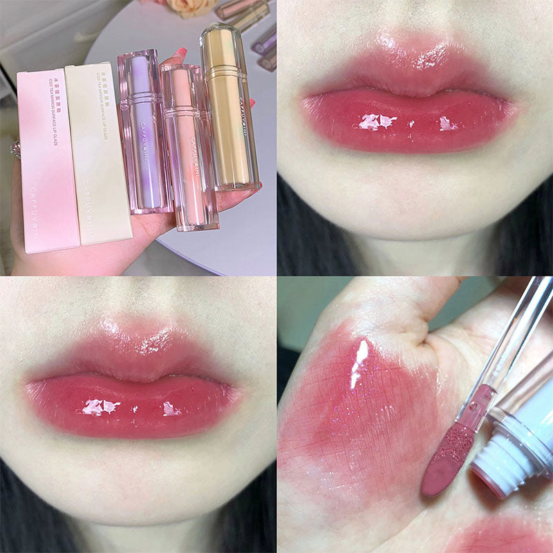 8 Colors Moisturizing Lip Gloss Crystal Jelly Oil Lip Tint Long-lasting Waterproof Lipstick Lips Plumper Extreme Korean Makeup