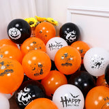 25pcs Halloween Balloons Ghost Festival Pumpkin Head Decoration Thickened Latex Balloon Happy Helloween Party Baloon Ballon