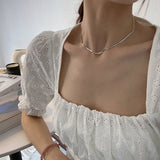 Trendy  Custom  Snake Bone Chain Necklace Women Temperament Clavicle Chain Choker Simple Jewelry