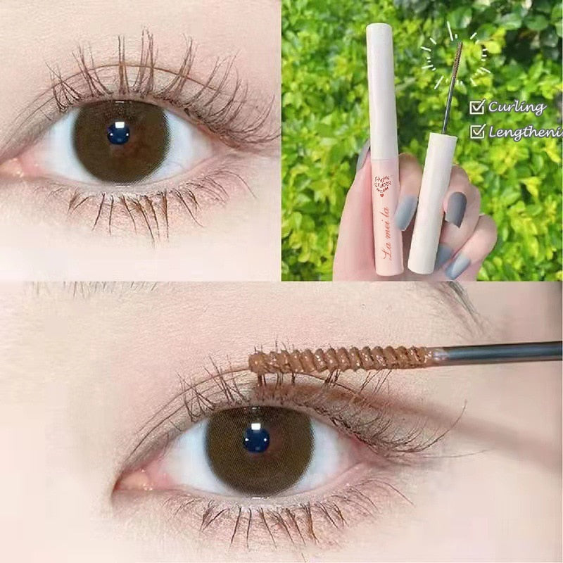 Ultra-fine Small Brush Head Mascara Lengthening Black 3D Lash Eyelash Extension Eye Lashes Long-wearing Black Color Mascara