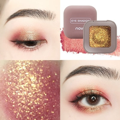 2019 novo Shimmer Loose Eye Shadow Powder Makeup Pigment Waterproof Glitter Eyeshadow 3D Nude Metallic Eyes Powder Cosmetics