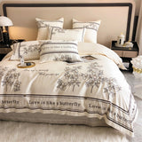 High End French Style Embroidered Pure Cotton Bedding Set Luxury 100s Long-staple Cotton Duvet Cover Set Queen Blanket Covers