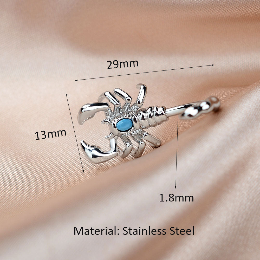 1pc Stainless Steel Navel Piercing for Women Sexy Summer Beach Pendant Belly Button Nails Rings Studs Zircon Body Jewelry