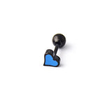 1PC Cute Enamel Love Mini Stud Earrings Multicolor Heart Small Ear Bone Earring Spiral Bead Women Body Piercing Jewelry Gift