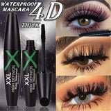 New 4D Silk Fiber Eyelashes Lengthening Mascara Waterproof Long Lasting Lash Black Eyelashes Extension Make Up 3D Mascara