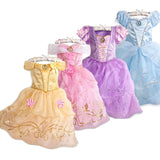 Kid Princess Dress Girl Summer Fancy Party Clothes Children Rapunzel Cinderella Belle Sleeping Beauty Christmas Carnival Costume