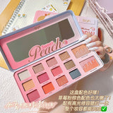 Honey Peach Glitter Eyeshadow Palette Matte Smooth Long Lasting Eye Makeup Pigmented Brightening Natural Highlighter Eye Shadow