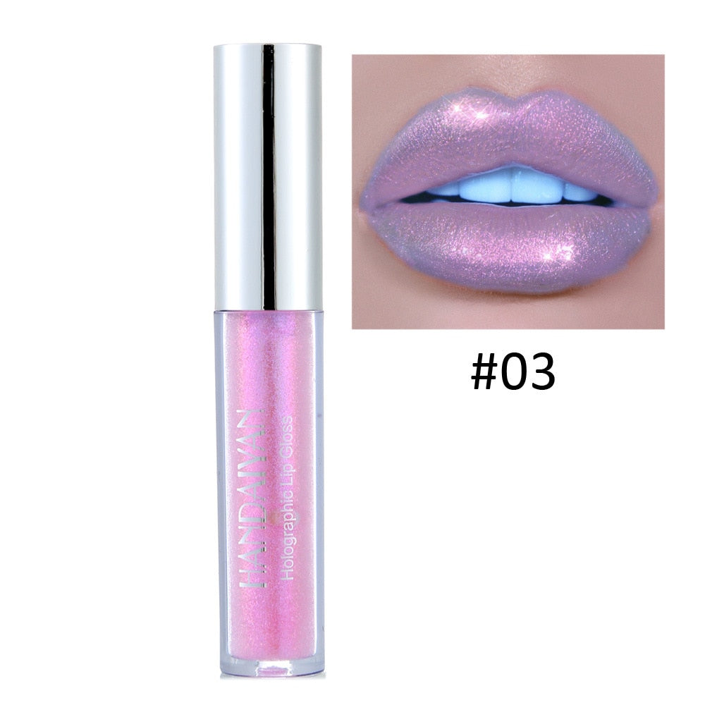6 Color Polarized Lip Gloss Longlasting Mermaid Glitter Lipstick Waterproof Moisturize Jelly Luminous Glitter Lipgloss Makeup