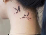 1PC Small Swallow Temporary Tattoo Sticker For Men Women Hand Waterproof Fake Tatto Flash Decal Animal Tatoo