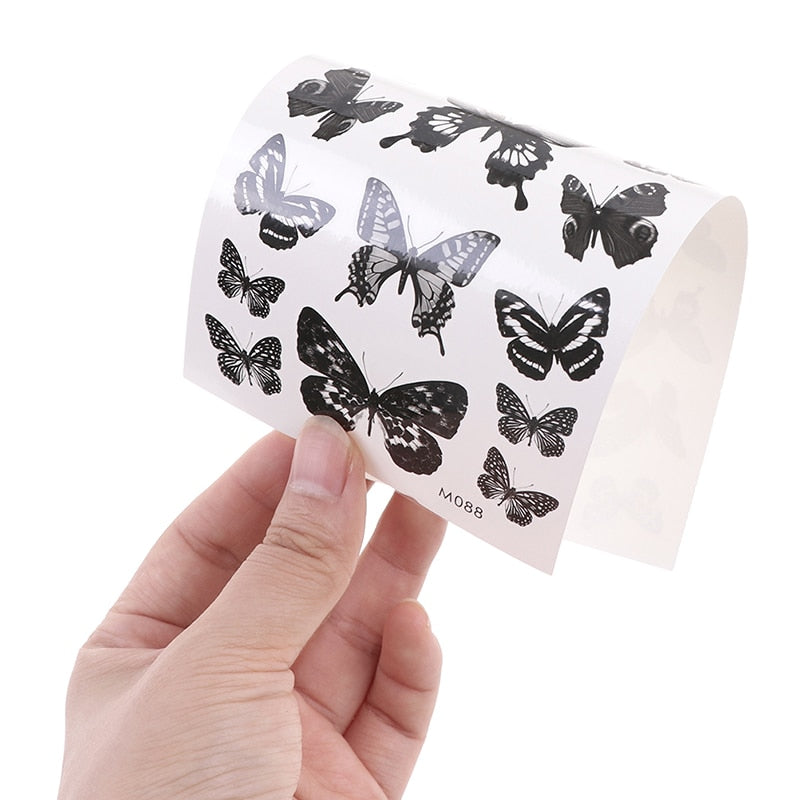 Butterfly Fake Tattoo Flash Transfer Tattoo Arm Leg Women Decal Waterproof Temporary Tattoo Sticker 1pcs