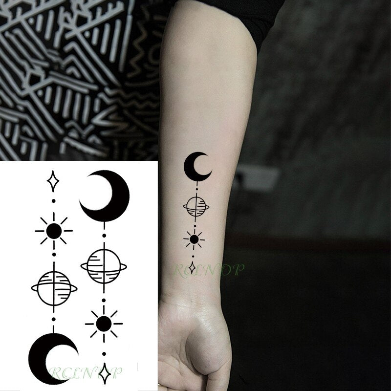 Waterproof Temporary Tattoo Sticker heartbeat wave French "it is the life" English letter women's tatto flash tatoo fake tattoos