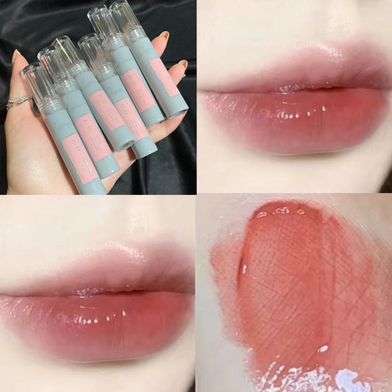 CAPPUVINI Mirror Lipstick Matte Texture Lip Gloss Waterproof Sweat Resistant Long Lasting Lip Glaze Sexy Red Lip Tint Makeup