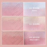 Face Mineral Blush Powder Palette Cute 4 Colors Peach Red Rouge Long Lasting Natural Cheek Tint Waterproof Blue Blusher Cosmetic