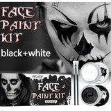 Oklulu  Halloween Black White Body Painting Body Painting Vampire Zombie Skeleton Face Special Effects Makeup Paint Send Two Brushes New