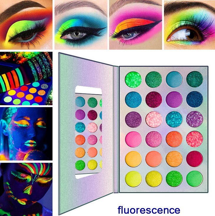 wholesale Face Body Painting UV COLOR Kids Flash Tattoo Painting Art Halloween Party Makeup Fancy Dress Beauty Palette