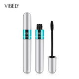 2 In 1 Double-ends 4D Silk Fiber Eyelash Mascara Quick Dry Waterproof Thick Curling Rimel Maquiagem Silver Tube Eyelas