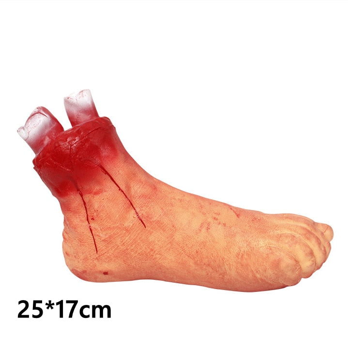 Halloween Decoration Party Horror Props Bloody Fake Arm Hand Creepy Finger Foot Scary Halloween Party Decor For Home Outdoor