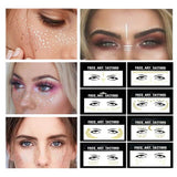 1pack Face flash tattoo Festival Party Body Glitter face art tattoo Sticker eye decals Eye shadow Freckles concealer Dot pattern