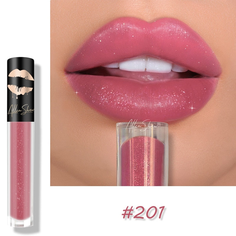 Nude Lipstick Crystal Diamond Fine Glitter Matte Lip Glaze Bling Velvet Liquid Lipstick Lip Gloss Sexy Lip Make Up Beauty